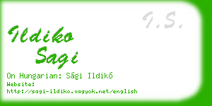 ildiko sagi business card